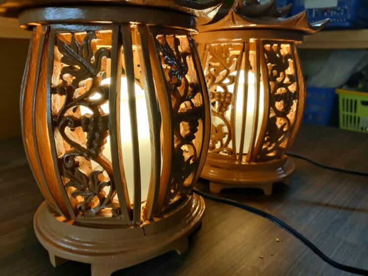 アジアンランプ ペンキ塗り